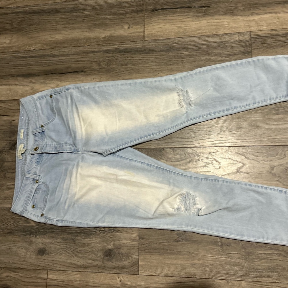 ripped blue jeans